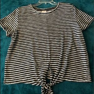 3 for $10 A New Day striped top with tie